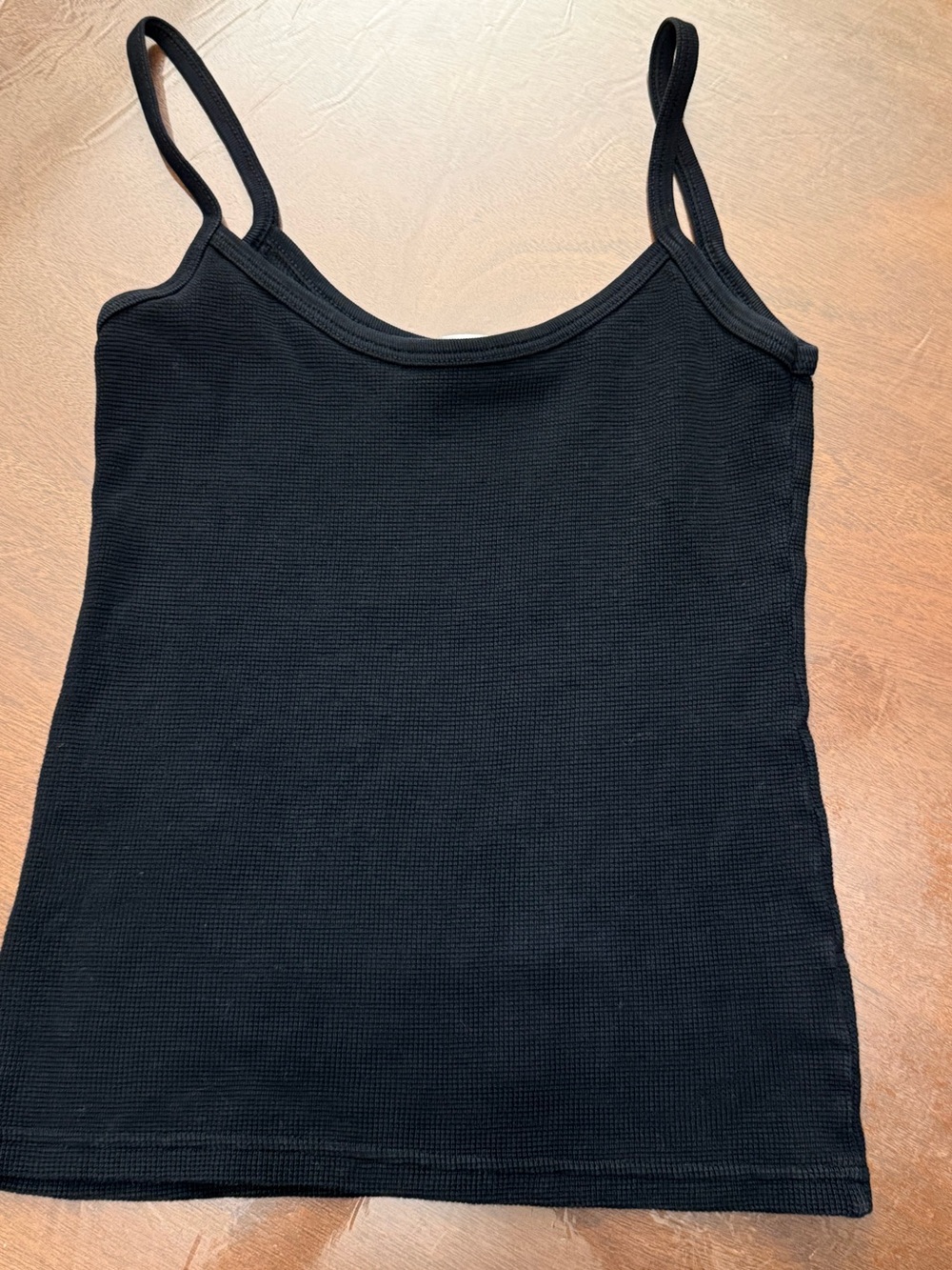 Juicy Couture Black Ribbed Spaghetti Strap Cami